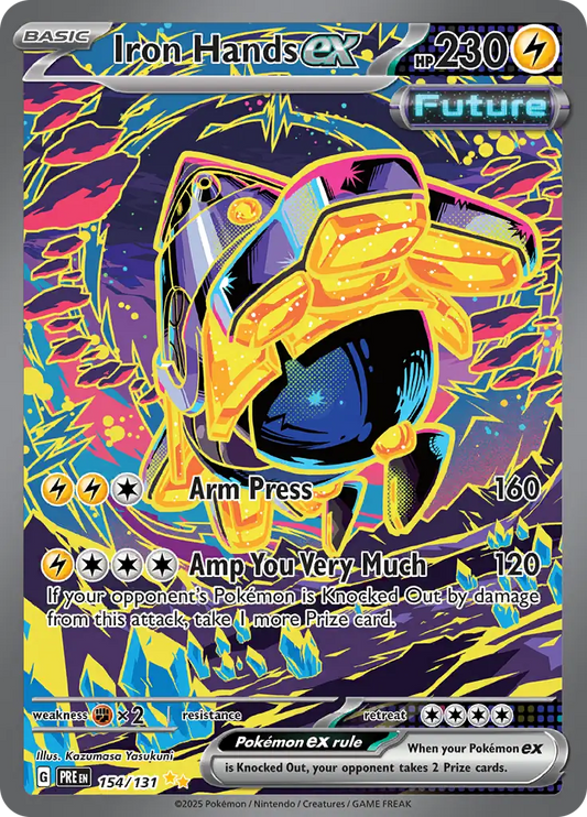 154/131 Iron Hands ex Prismatic Evolutions Pokémon Card