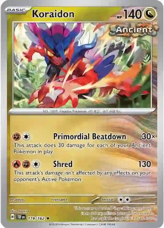 119/162 Koraidon Scarlet & Violet Temporal Forces Pokémon Card