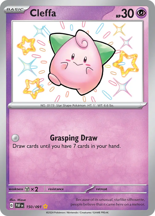 150/091 Cleffa Paldean Fates Pokémon Card