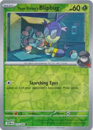 015/182 Team Rocket's Blipbug Reverse Holo Destined Rivals Pokémon Card