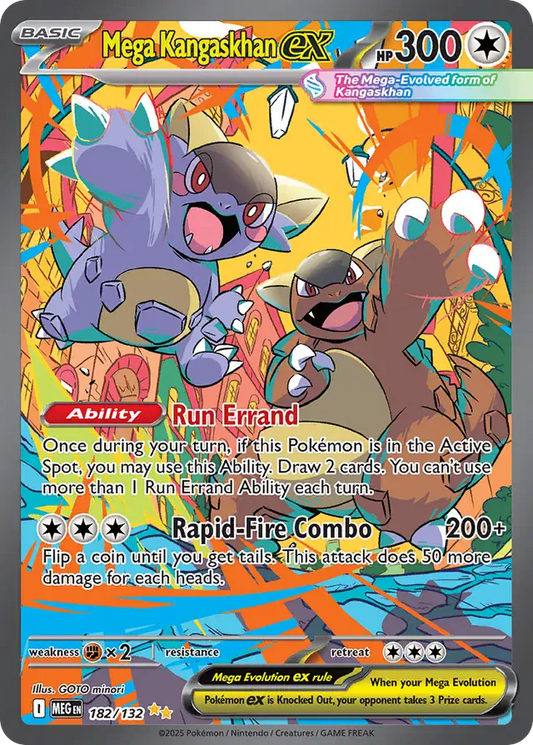 182/132 Mega Kangaskhan ex Mega Evolution Pokémon Card