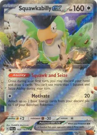 169/193 Squawkabilly ex Paldea Evolved Pokémon Card
