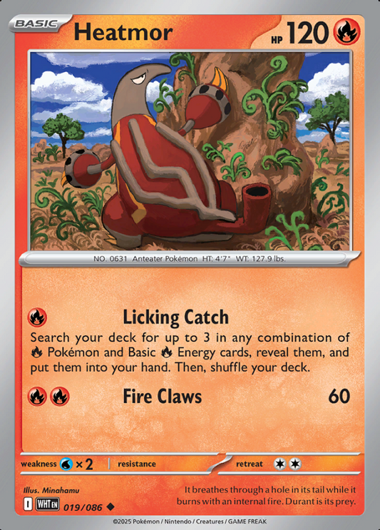 019/086 Heatmor White Flare Pokémon Card