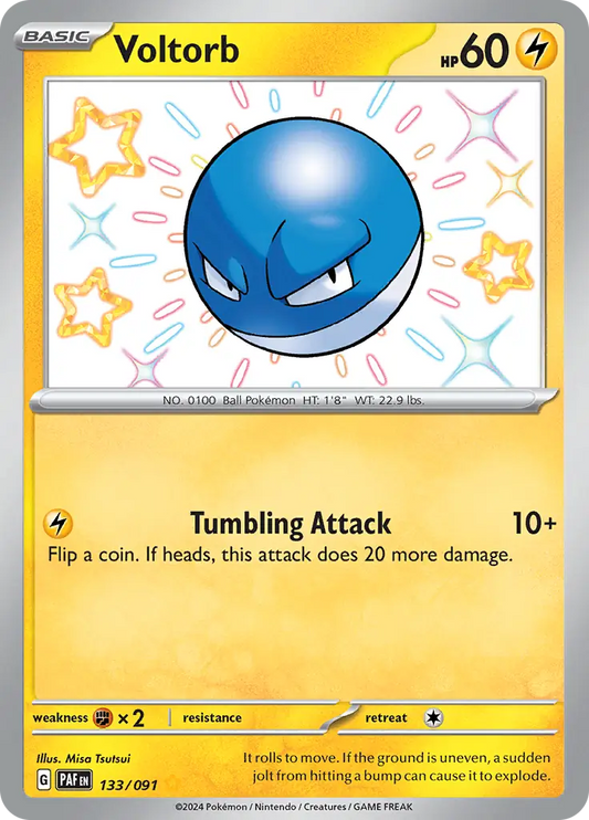133/091 Voltorb Paldean Fates Pokémon Card