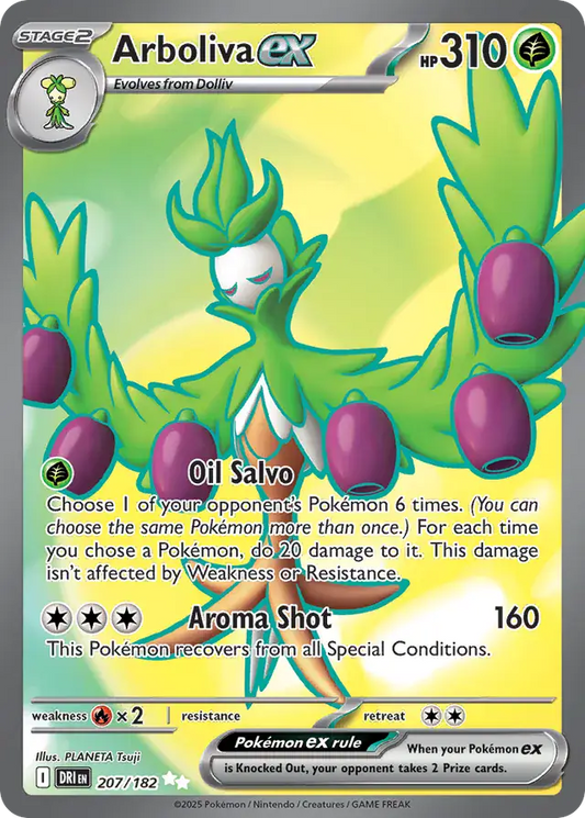 207/182 Arboliva ex Destined Rivals Pokémon Card