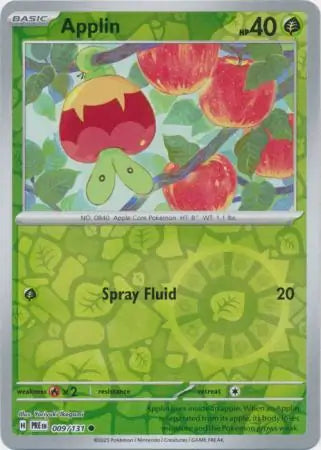 009/131 Applin Reverse Holo Prismatic Evolutions Pokémon Card
