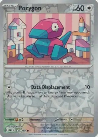142/182 Porygon Reverse Holo Paradox Rift Pokémon Card