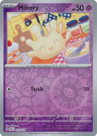 074/159 Milcery Reverse Holo Journey Together Pokémon Card