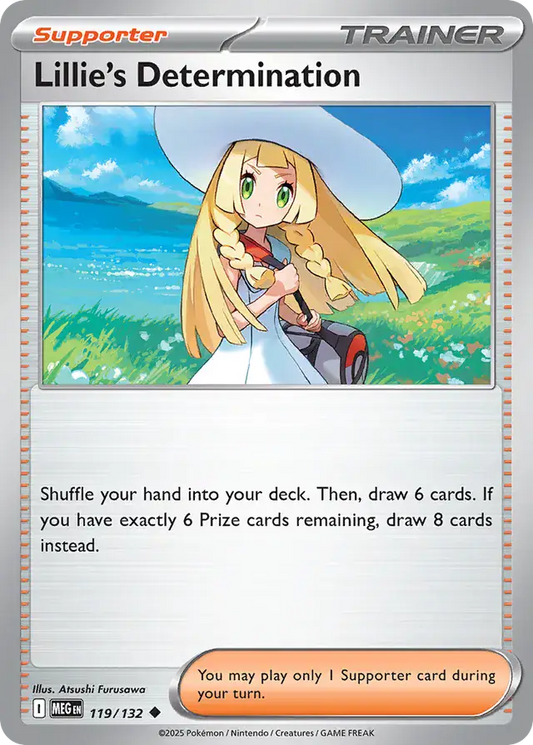 119/132 Lillie's Determination Mega Evolution Pokémon Card