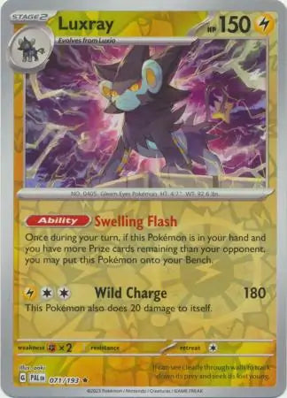 071/193 Luxray Reverse Holo Paldea Evolved Pokémon Card