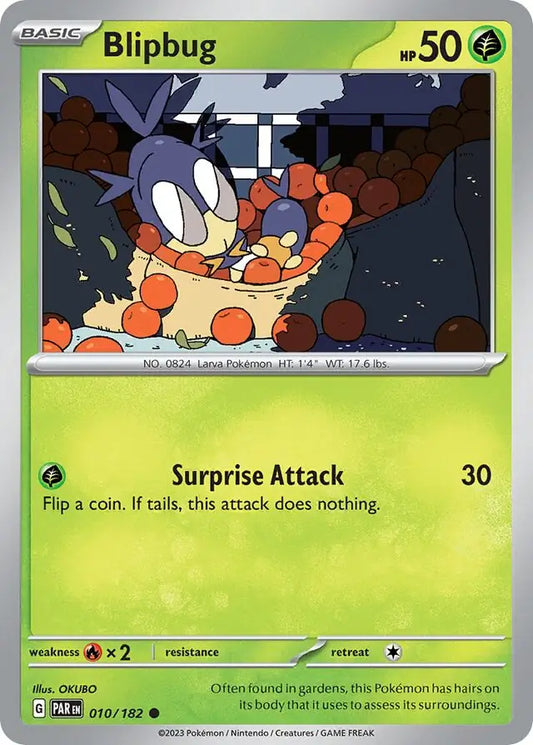 010/182 Blipbug Paradox Rift Pokémon Card