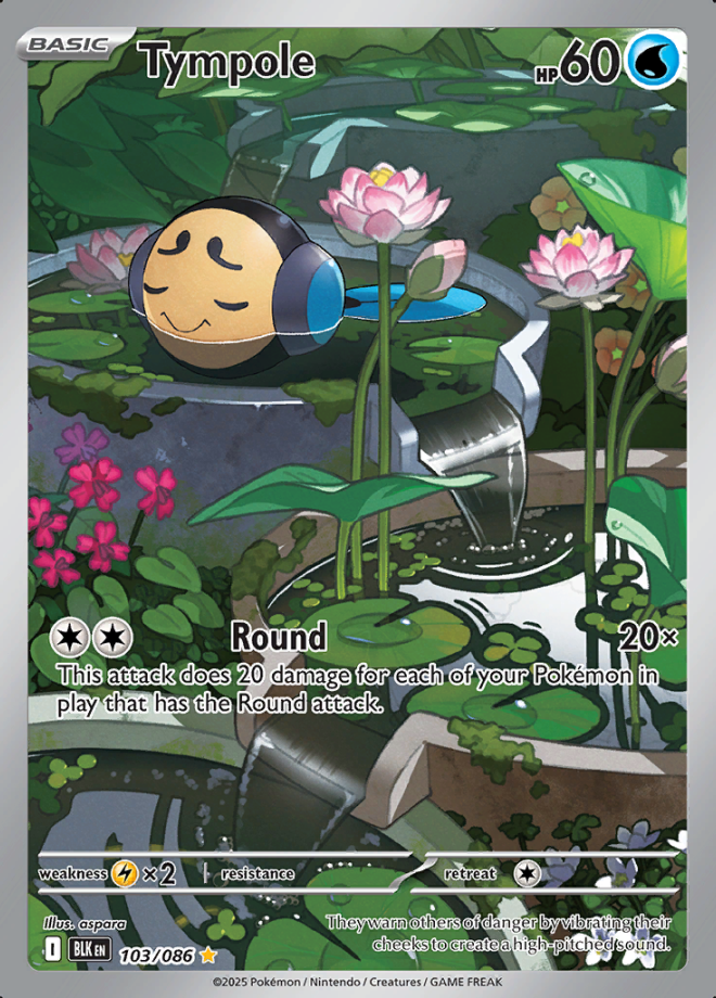 103/086 Tympole Illustration Rare Black Bolt Pokémon Card