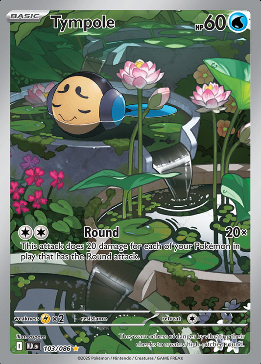 103/086 Tympole Illustration Rare Black Bolt Pokémon Card