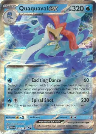 052/193 Quaquaval ex Paldea Evolved Pokémon Card