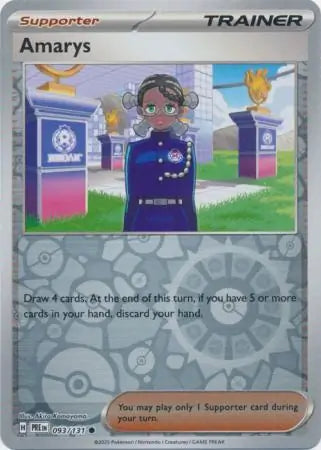 093/131 Amarys Reverse Holo Prismatic Evolutions Pokémon Card