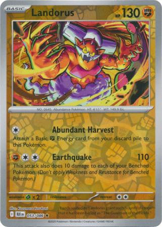 053/086 Landorus Reverse Holo Black Bolt Pokémon Card