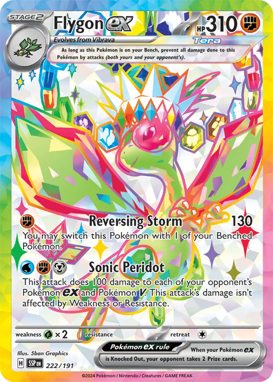 222/191 Flygon ex Surging Sparks Pokémon Card