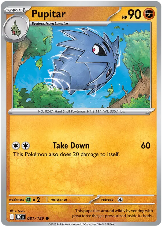 081/159 Pupitar Journey Together Pokémon Card