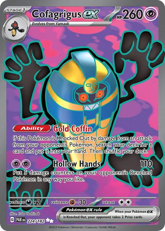 224/182 Cofagrigus ex Paradox Rift Pokémon Card
