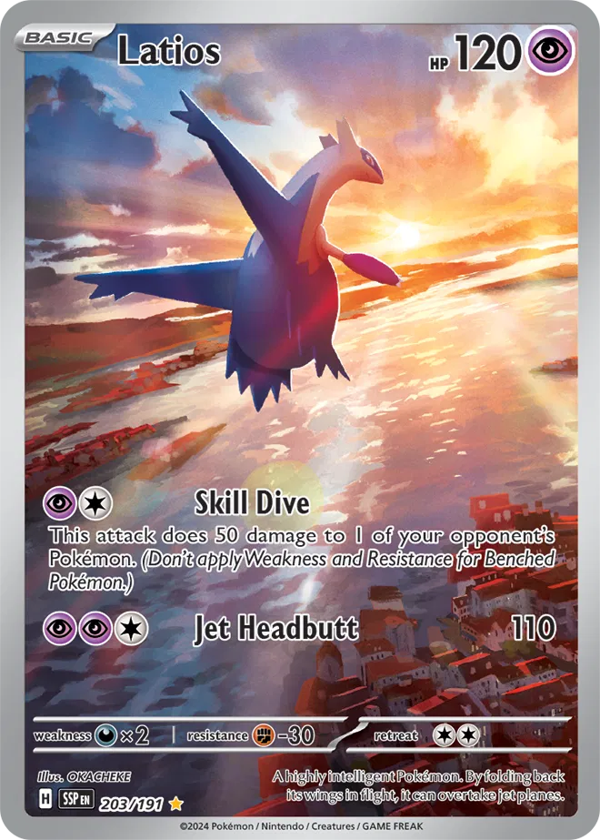 203/191 Latios Surging Sparks Pokémon Card