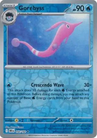 056/182 Gorebyss Reverse Holo Destined Rivals Pokémon Card
