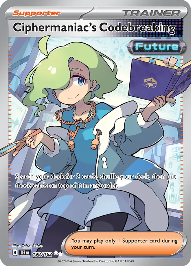 198/162 Ciphermaniac's Codebreaking Scarlet & Violet Temporal Forces Pokémon Card