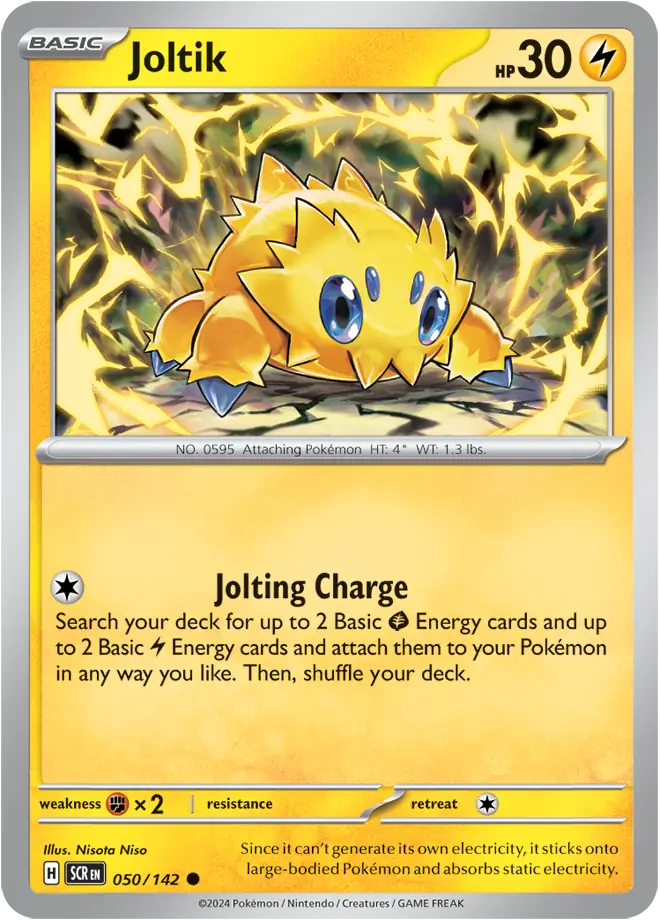 050/142 Joltik Stellar Crown Pokémon Card