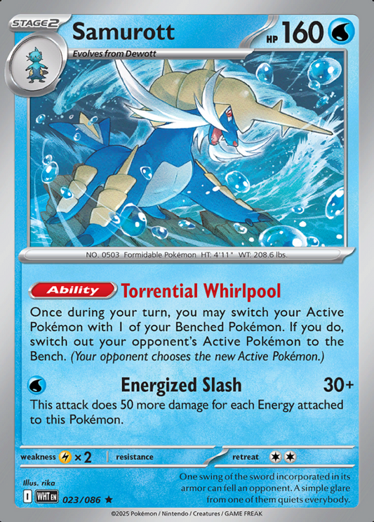 023/086 Samurott White Flare Pokémon Card