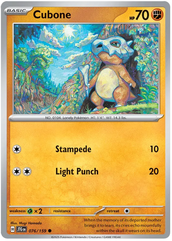 076/159 Cubone Journey Together Pokémon Card
