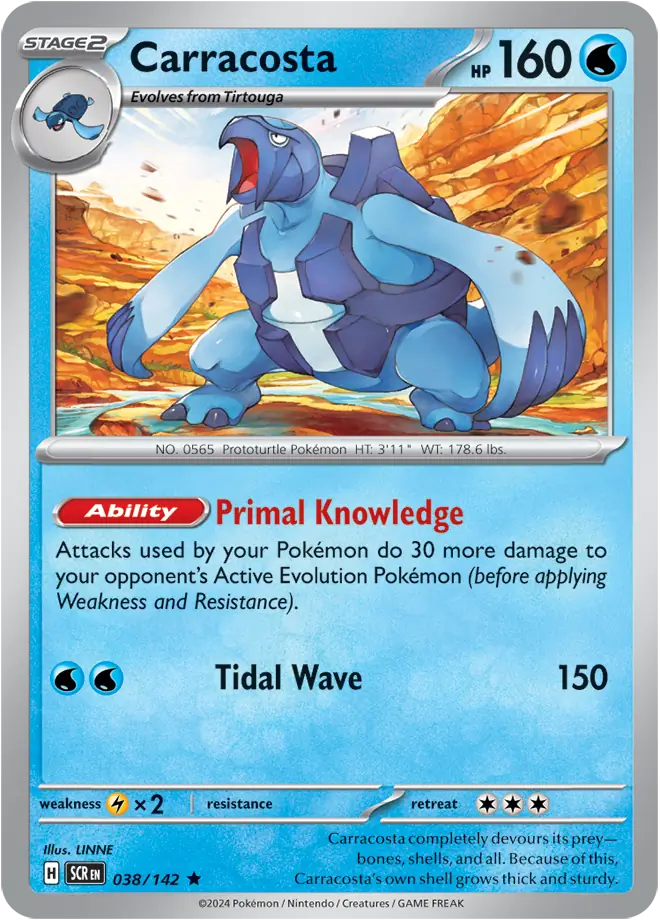 038/142 Carracosta Stellar Crown Pokémon Card
