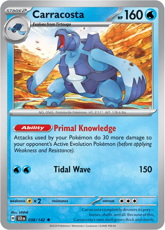 038/142 Carracosta Stellar Crown Pokémon Card