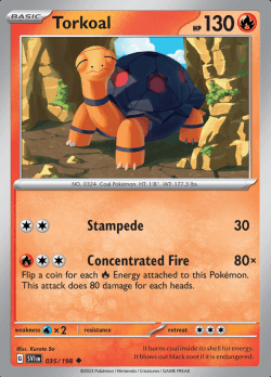 035/198 Torkoal Scarlet & Violet Base Set Pokémon Card