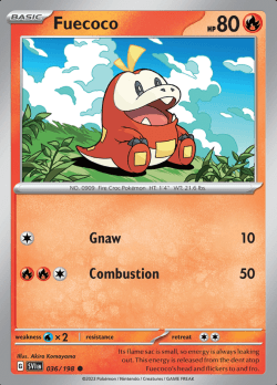 036/198 Fuecoco Scarlet & Violet Base Set Pokémon Card