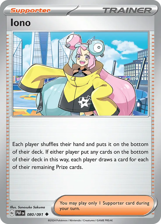 080/091 Iono Paldean Fates Pokémon Card