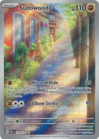 219/193 Sudowoodo Paldea Evolved Pokémon Card