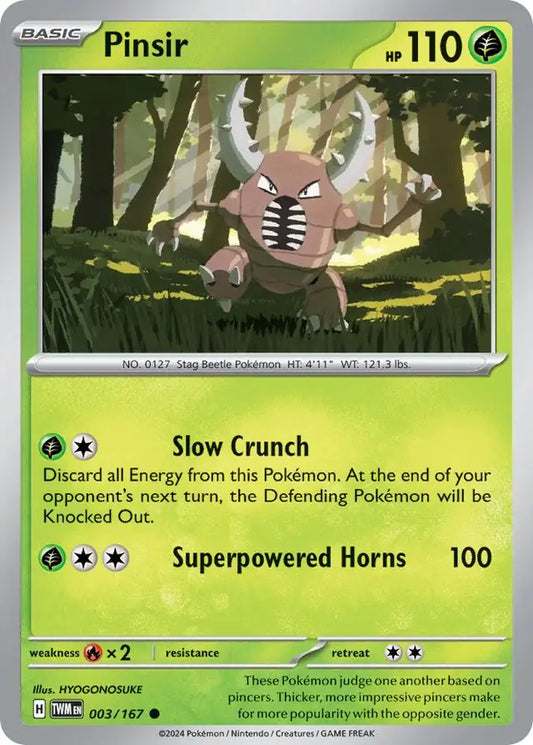 003/167 Pinsir Twilight Masquerade Pokémon Card