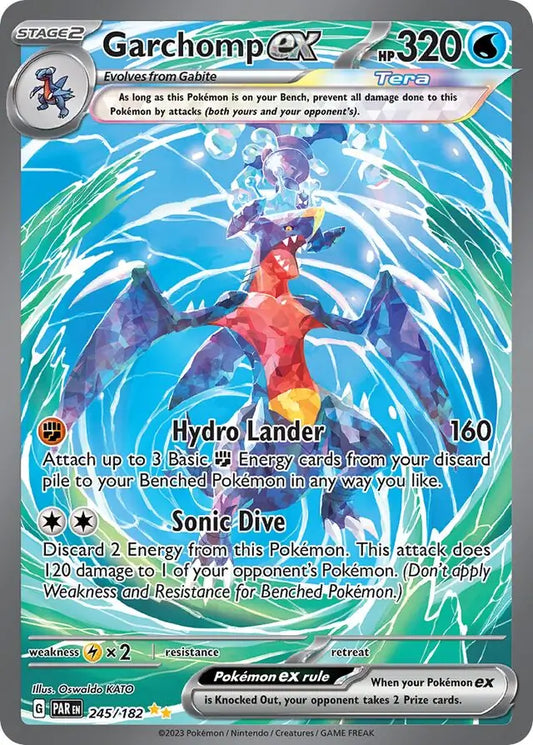 245/182 Garchomp ex Paradox Rift Pokémon Card