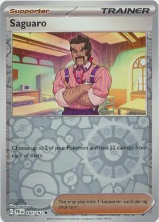 187/193 Saguaro Reverse Holo Paldea Evolved Pokémon Card