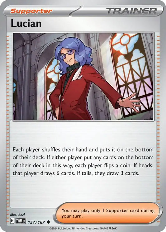 157/167 Lucian Twilight Masquerade Pokémon Card