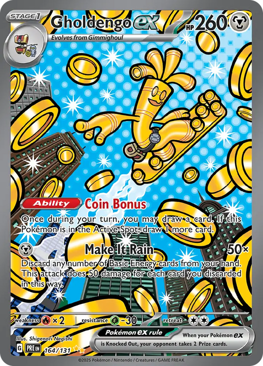 164/131 Gholdengo ex Prismatic Evolutions Pokémon Card