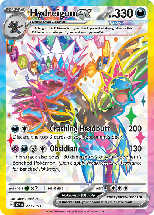 223/191 Hydreigon ex Surging Sparks Pokémon Card