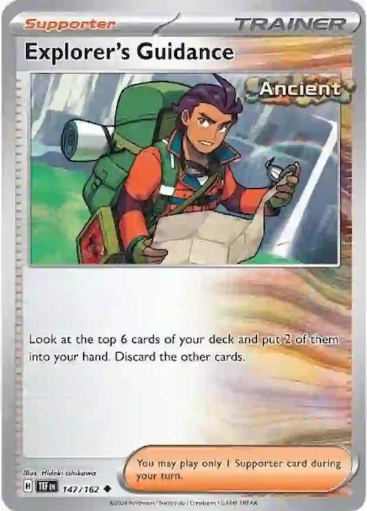 147/162 Explorer's Guidance Scarlet & Violet Temporal Forces Pokémon Card