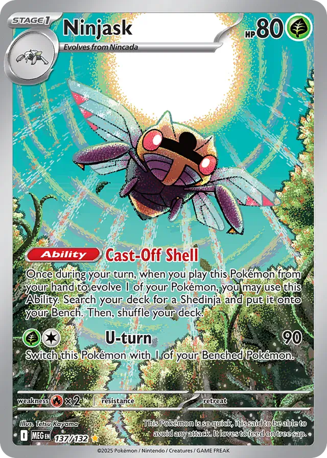 137/132 Ninjask Mega Evolution Pokémon Card