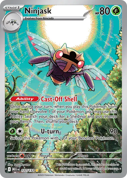 137/132 Ninjask Mega Evolution Pokémon Card