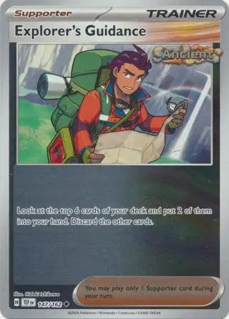 147/162 Explorer's Guidance Reverse Holo Temporal Forces Pokémon Card