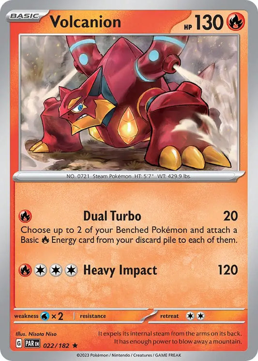 022/182 Volcanion Paradox Rift Pokémon Card