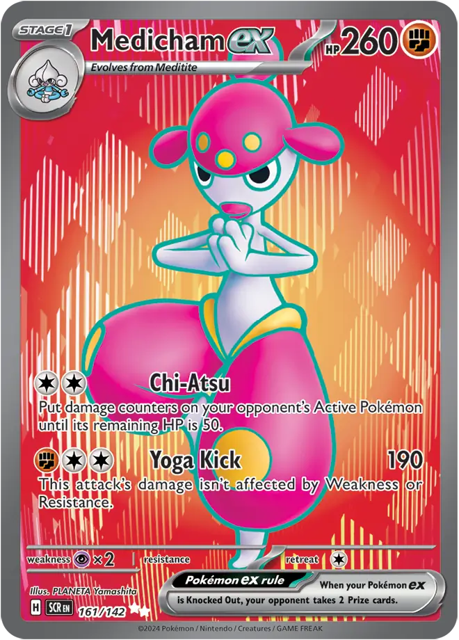 161/142 Medicham ex Stellar Crown Pokémon Card