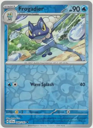 040/142 Frogadier Reverse Holo Stellar Crown Pokémon Card