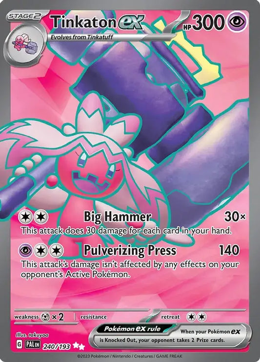 240/193 Tinkaton ex Paldea Evolved Pokémon Card