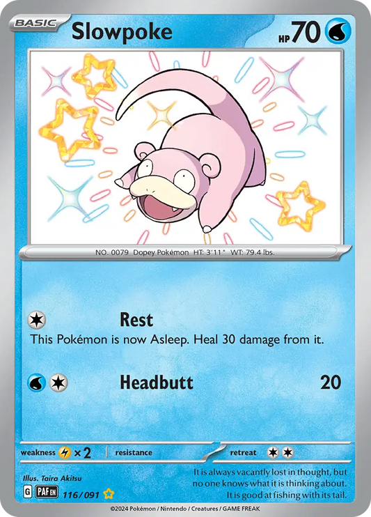 116/091 Slowpoke Paldean Fates Pokémon Card